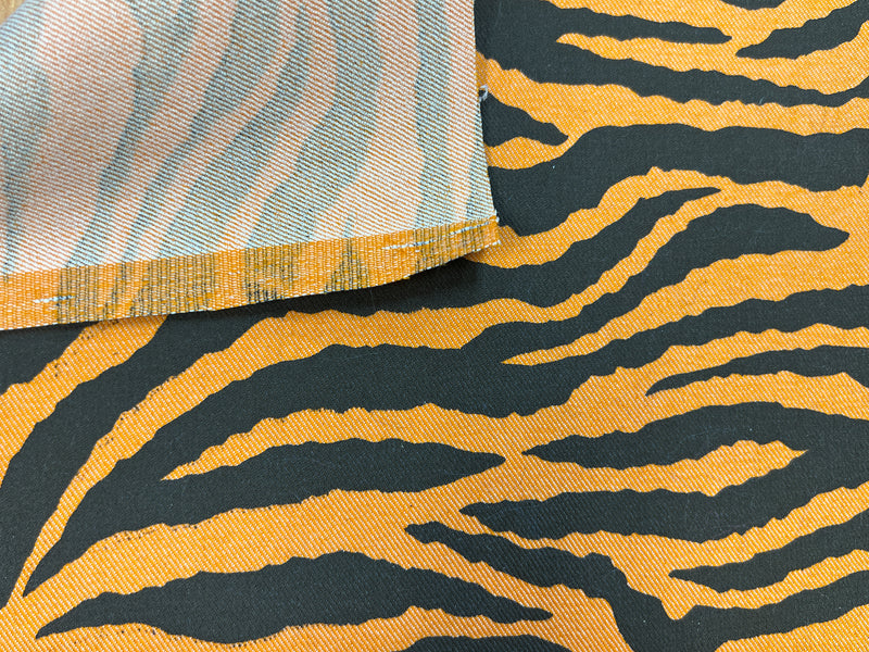 Yellow Zebra Canvas Fabric