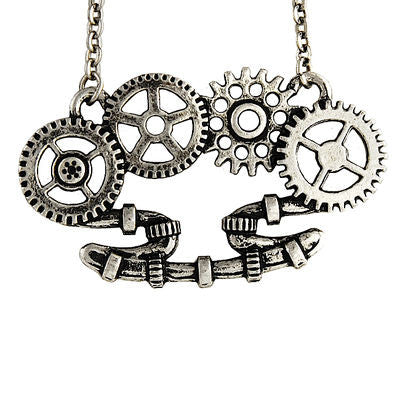 Mechanical Brass Necklace