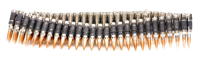 Metal Bullet Belt M16 .223 Copper Silver Black X link