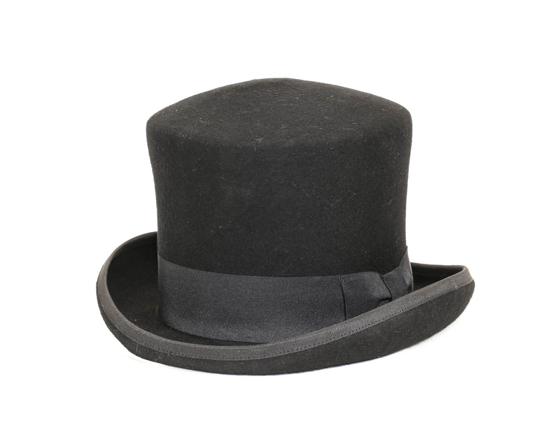 Top Hat Wool Felt Victorian Style Conch Mad Hatter Theater Rental Quality