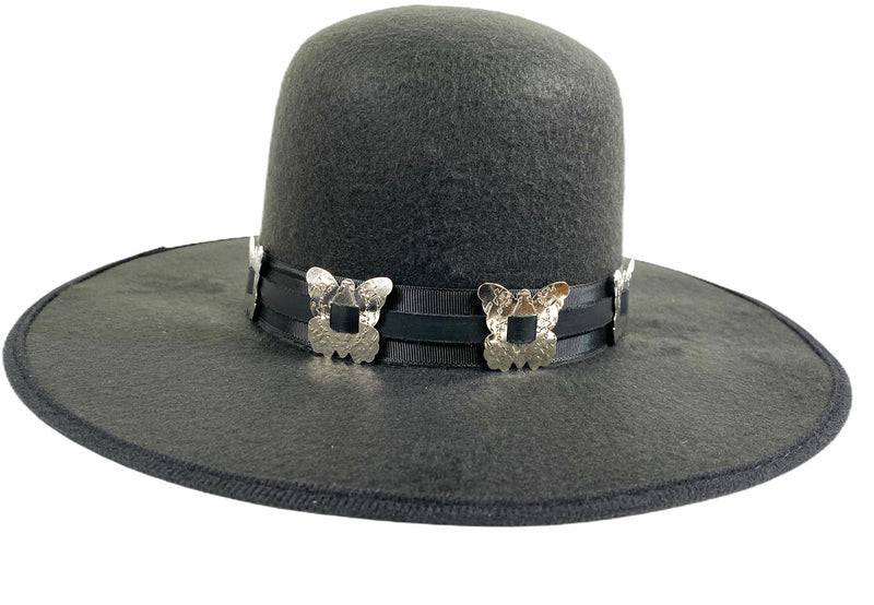 Wool Felt Spanish Hat  Butterfly Concho Band