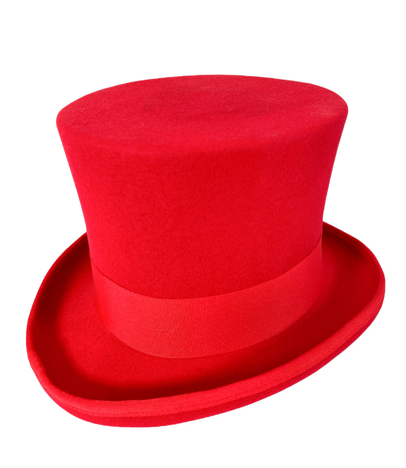 Red Wool Felt Theatre Quality Top Hat