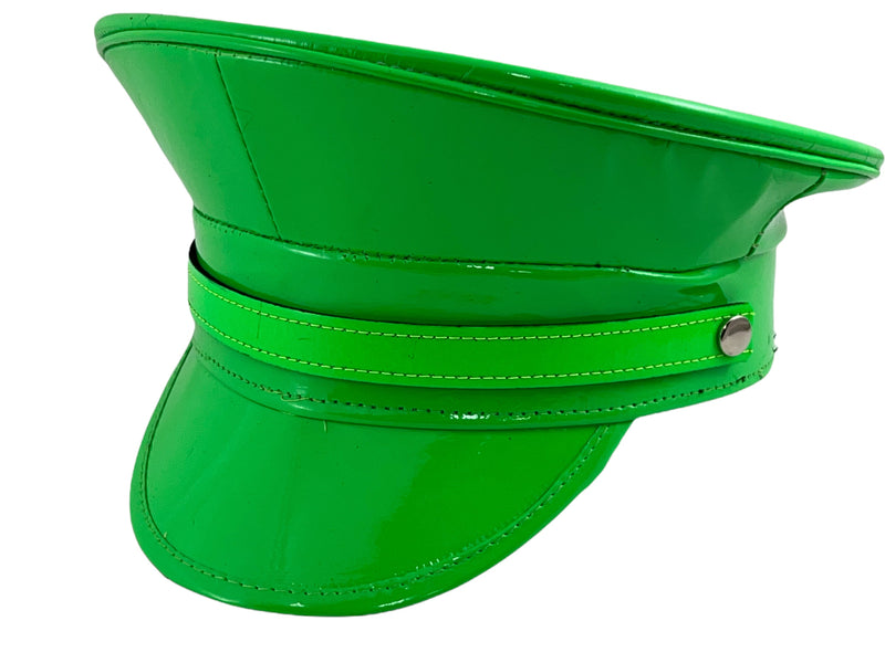 Neon Patent Strap Captain Hat
