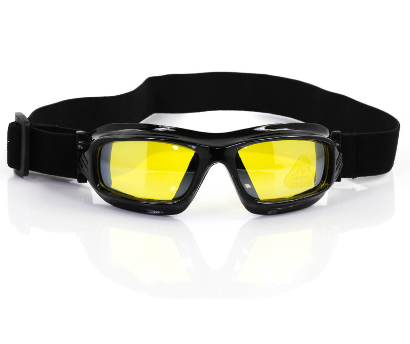 Yellow Lens Aviator Goggles Glasses Vintage Victorian Welding Cosplay Goth Punk Costume