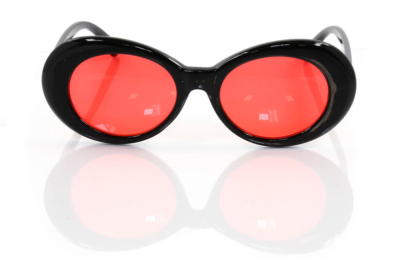 Black Red Clout Sunglasses  Alternative Punk Rave Goth Emo