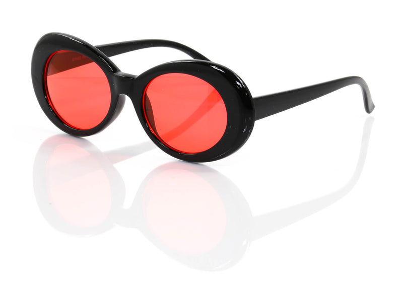 Black Red Clout Sunglasses  Alternative Punk Rave Goth Emo