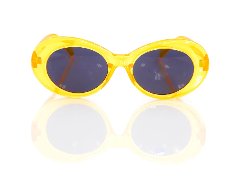 Yellow Neon Clout Goggles Sunglasses  Alternative Punk Rave Goth Emo