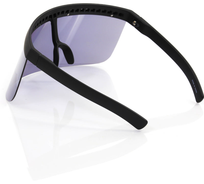 Mirror Black Face Shield Visor Side and Front Face Coverage Sunglasses
