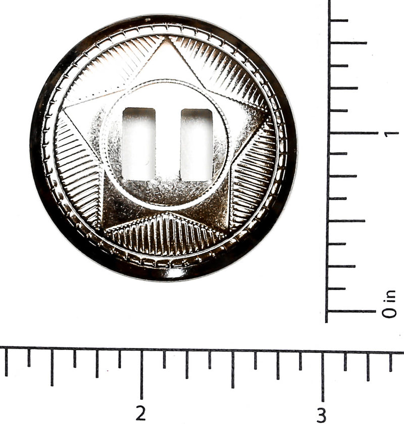 Steel Round Conch Western Concho 1 1/2"