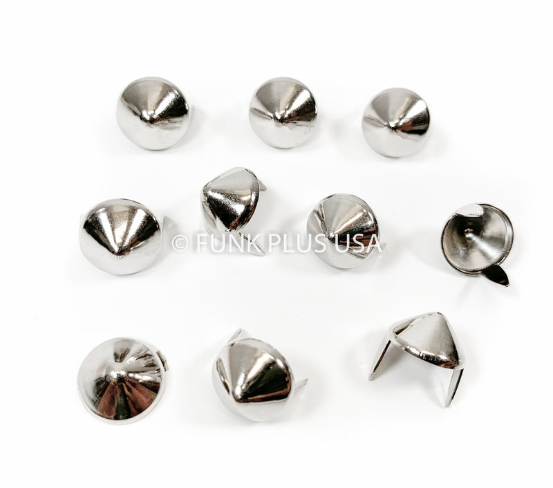 Silver Conical Stud 3/8" Or 9.5mm