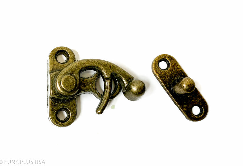 Steampunk Clasp Busk Set  1" 25mmx29mm Corset Making Supplies - Antique Brass