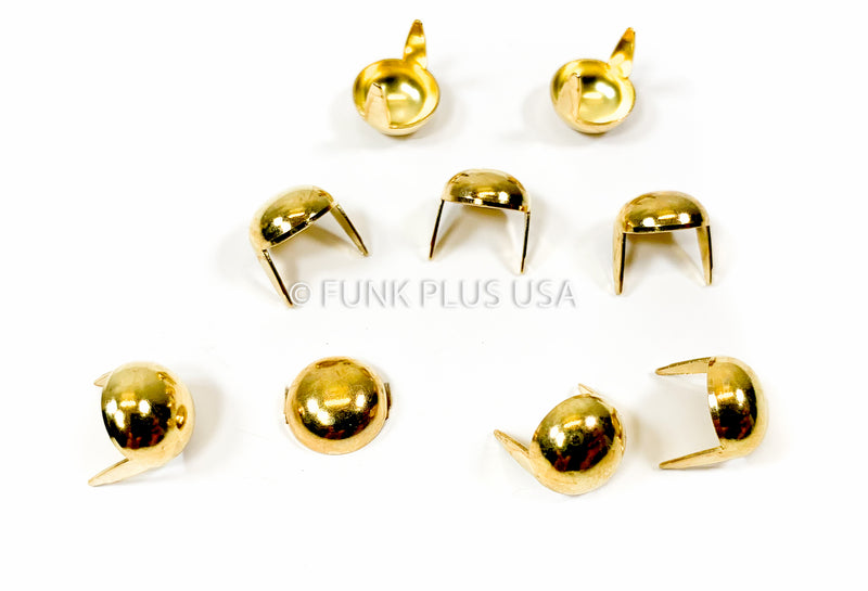 Gold Round Stud 3/8" Or 9.5mm