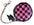 CHECKERED ROUND WALLET