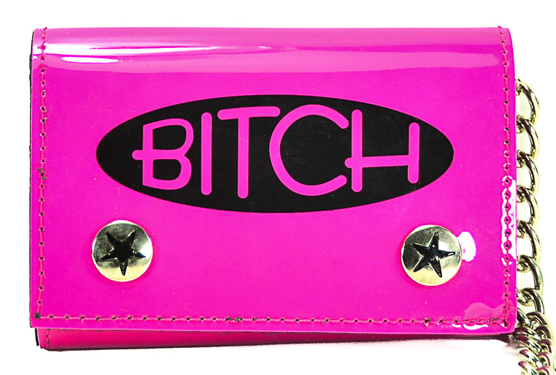 BITCH WALLET -PINK  SYNTHETIC LEATHER