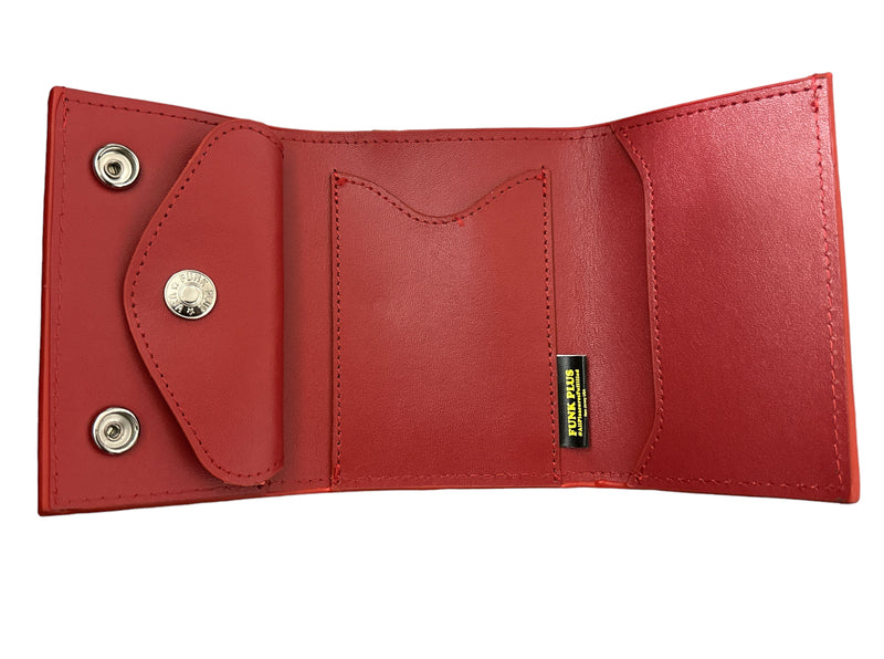 BITCH WALLET RED  GENUINE LEATHER