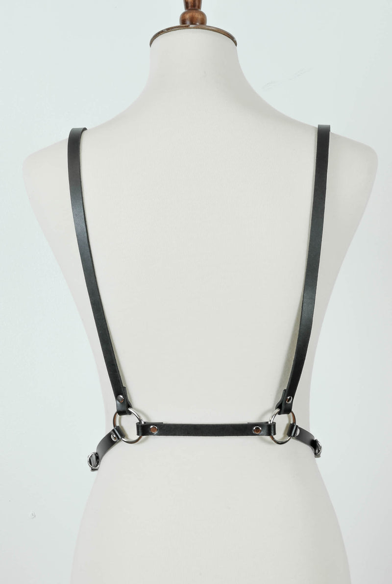 Skinny Suspender Harness Genuine Leather